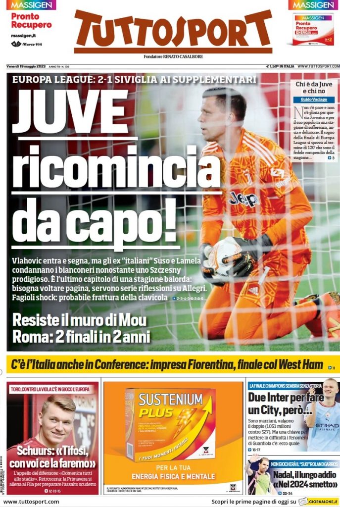 Rassegna stampa: prime pagine quotidiani sportivi - 19 maggio 2023 29 WhatsApp Image 2023 05 19 at 07.50.10