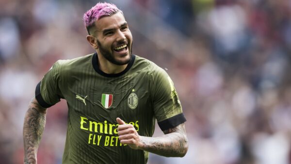 AC Milan v SS Lazio Serie A Theo Hernandez of AC Milan celebrates after scoring a goal during the Serie A football mat