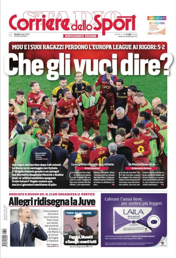 Rassegna stampa: prime pagine quotidiani sportivi - 1 giugno 2023 28 FxgpbX5WwAIY1pH