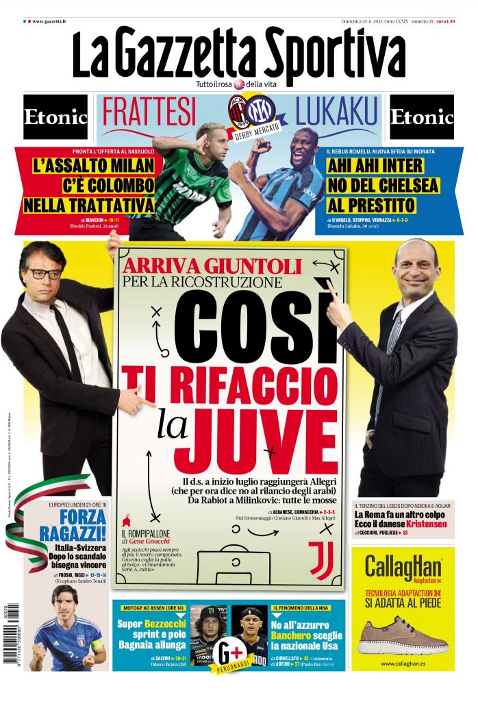 Rassegna stampa: prime pagine quotidiani sportivi - 25 giugno 2023 27 IMG 1344