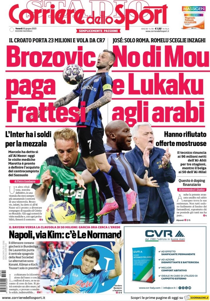 Rassegna stampa Milan: prime pagine quotidiani sportivi - 30 giugno 2023 28 WhatsApp Image 2023 06 30 at 07.51.27