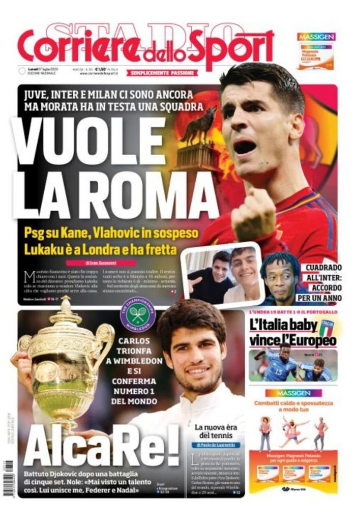 Rassegna stampa: prime pagine quotidiani sportivi - 17 luglio 2023 28 F1Nn2CYXwAIp3Gs