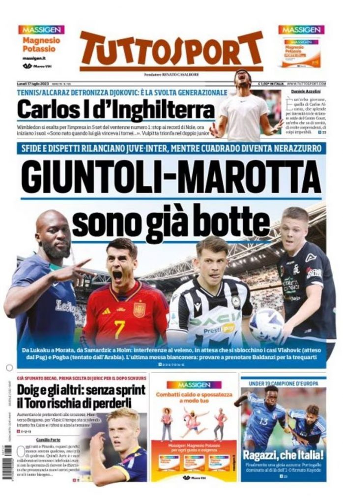 Rassegna stampa: prime pagine quotidiani sportivi - 17 luglio 2023 29 F1Nn5 aWYAEbt4h