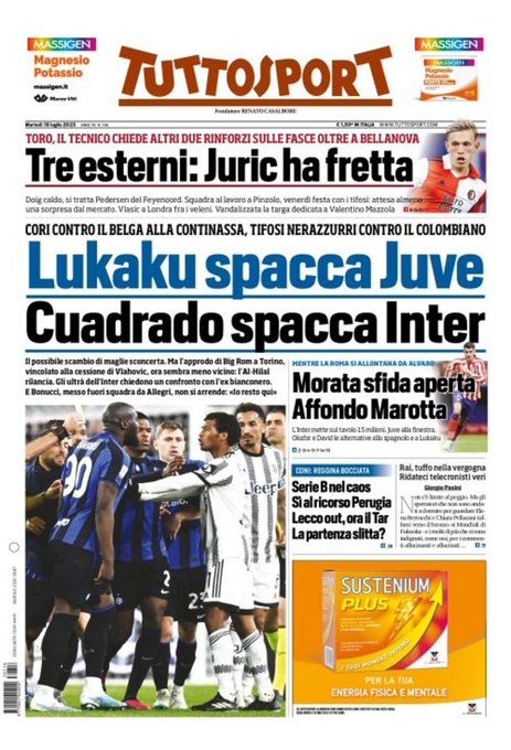 Rassegna stampa: prime pagine quotidiani sportivi - 18 luglio 2023 29 F1Sug9tWcAA 5tb 1
