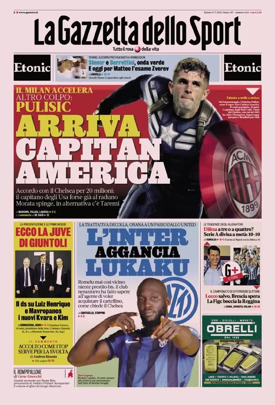 Rassegna stampa: prime pagine quotidiani sportivi - 8 luglio 2023 28 la gazzetta dello sport 010017496