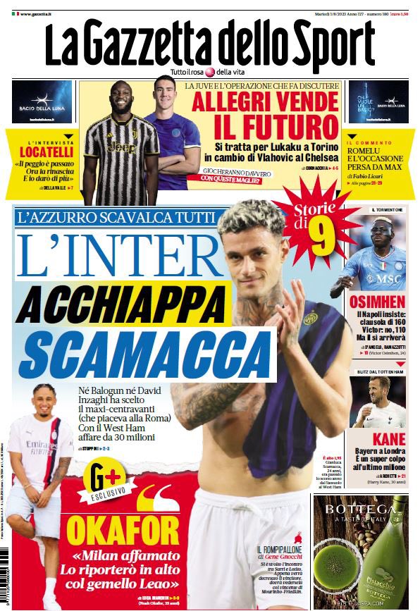 Rassegna stampa: prime pagine quotidiani sportivi - 1 agosto 2023 27 F2a8lSsXUAEeSNb