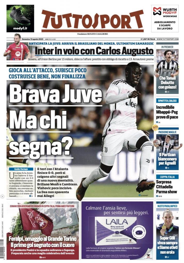 Rassegna stampa Milan: prime pagine quotidiani sportivi - 13 agosto 2023 29 WhatsApp Image 2023 08 13 at 00.21.26