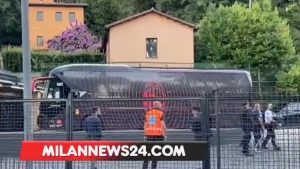 MN24 – Roma Milan: l’arrivo dei due pullman all’Olimpico – VIDEO
