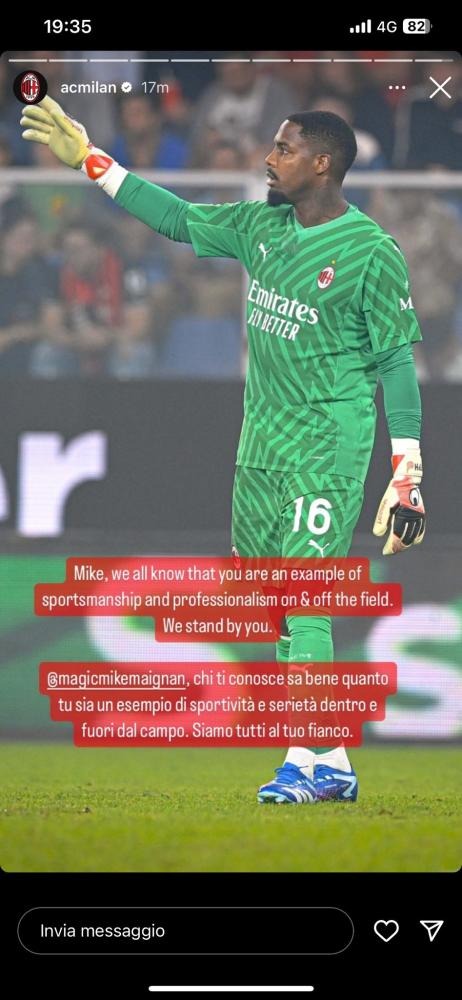 Zangrillo attacca Maignan, il Milan lo difende: «Siamo tutti al tuo fianco» - FOTO 27 WhatsApp Image 2023 10 08 at 19.49.19