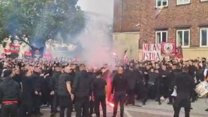 MN24 – Borussia Dortmund Milan: il corteo della Curva Sud – VIDEO