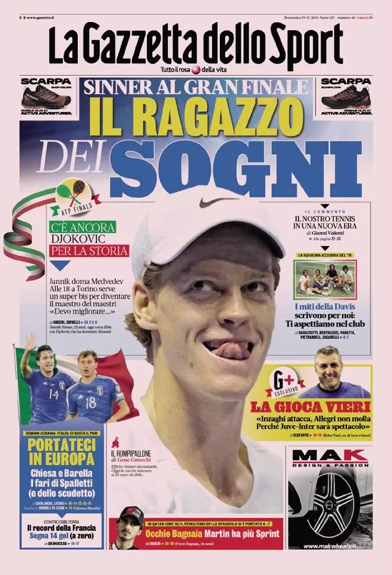 Rassegna stampa: prime pagine quotidiani sportivi - 19 novembre 2023 27 IMG 8168