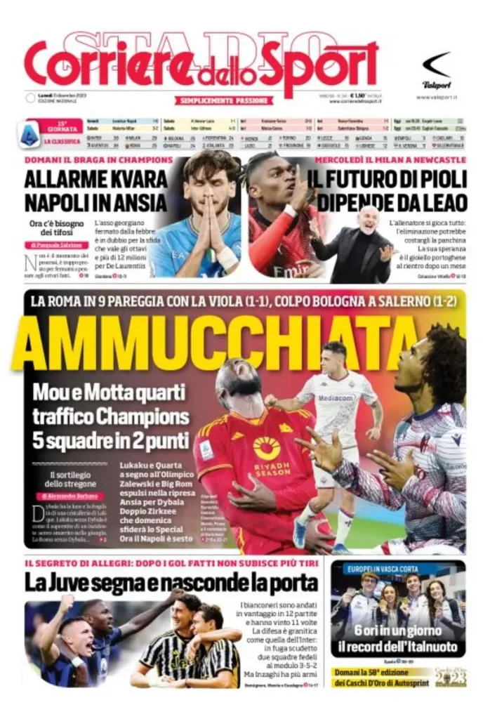 Rassegna stampa: prime pagine quotidiani sportivi - 11 dicembre 2023 28 IMG 9114