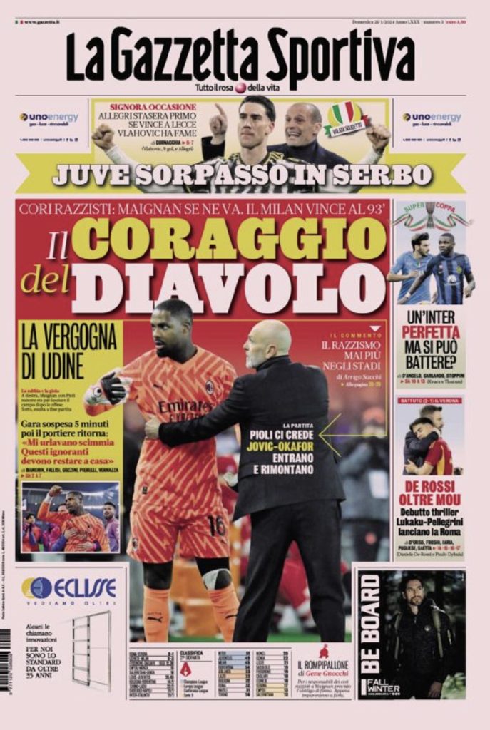 Rassegna stampa: prime pagine quotidiani sportivi - 21 gennaio 2024 28 IMG 0738