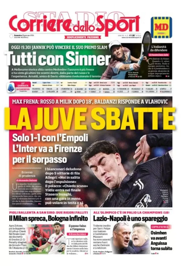 Rassegna stampa: prime pagine quotidiani sportivi - 28 gennaio 2024 3 IMG 1039