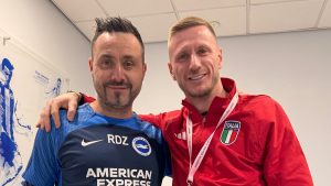 Abate incontra De Zerbi: il motivo della visita del tecnico del Milan Primavera – FOTO