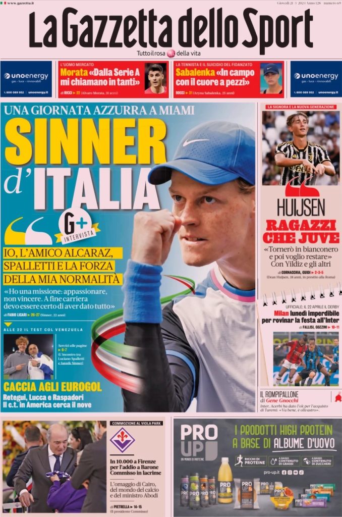 Rassegna stampa: prime pagine quotidiani sportivi - 21 marzo 2024 1 WhatsApp Image 2024 03 21 at 07.51.04