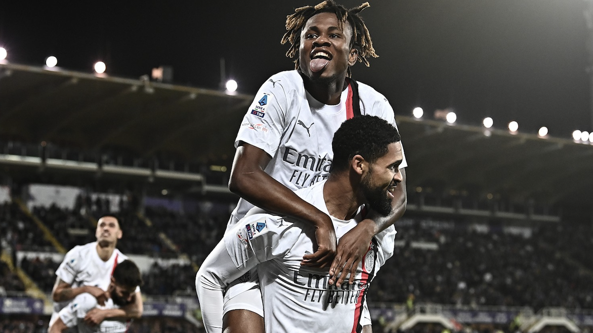 Fiorentina Milan 1-2: Pioli blinda il secondo posto, tre punti marchiati Loftus-Leao 26 Esultanza Loftus-Cheek-chukwueze