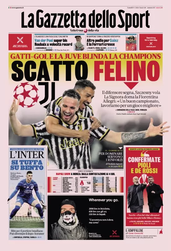 Rassegna stampa: prime pagine quotidiani sportivi - 8 aprile 2024 27 IMG 2272