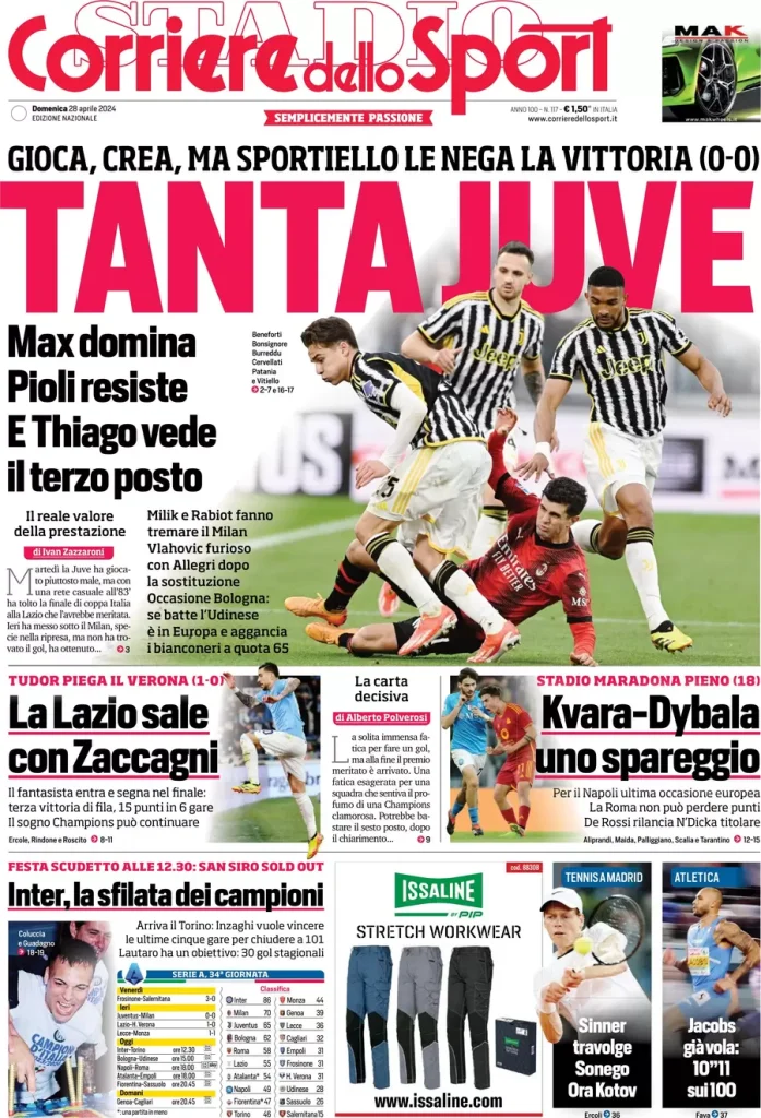 Rassegna stampa: prime pagine quotidiani sportivi - 28 aprile 2024 28 IMG 2672