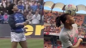 Leao come Maradona: il palleggio del portoghese nel riscaldamento esalta i tifosi – VIDEO
