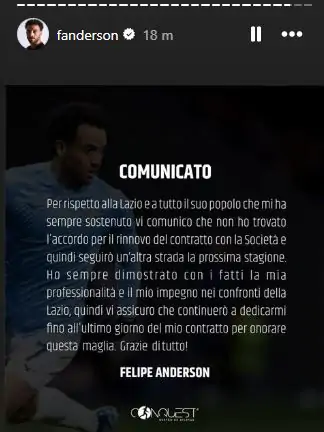 comunicato felipe
