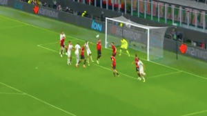 Gol Mancini, Milan Roma si sblocca: angolo nato da una posizione dubbia di Lukaku – VIDEO