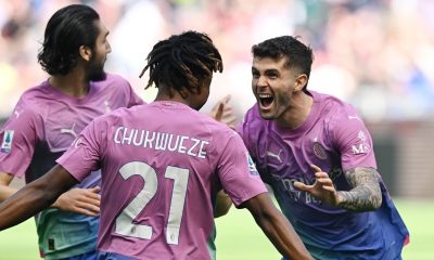 pulisic-chukwueze-esultanza-milan-lecce