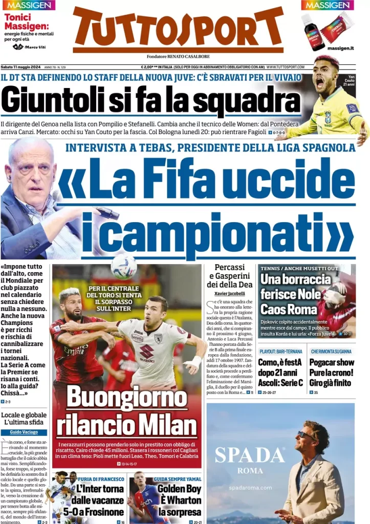 Rassegna stampa: prime pagine quotidiani sportivi - 11 maggio 2024 29 IMG 2884