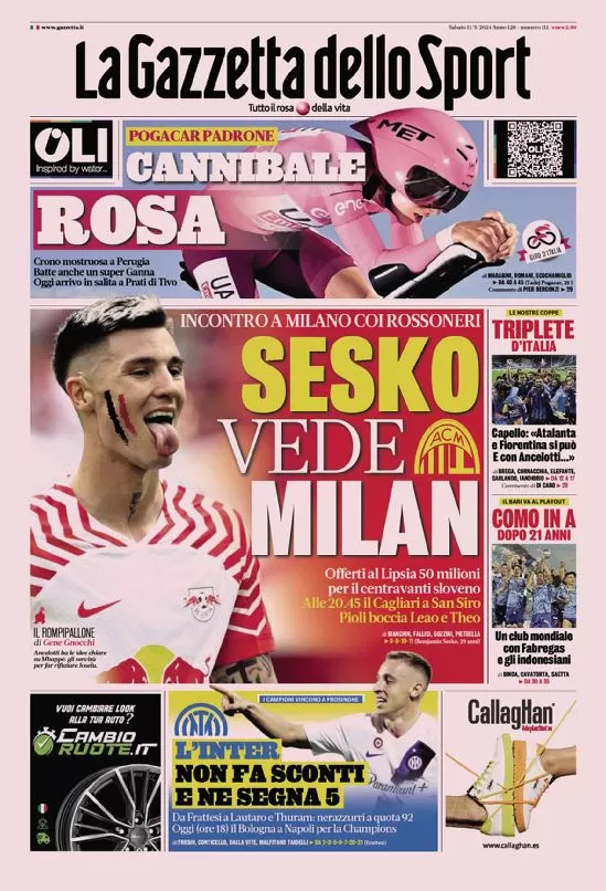 Rassegna stampa: prime pagine quotidiani sportivi - 11 maggio 2024 27 IMG 2886