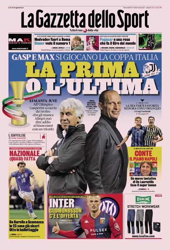 Rassegna stampa: prime pagine quotidiani sportivi - 15 maggio 2024 27 IMG 2966