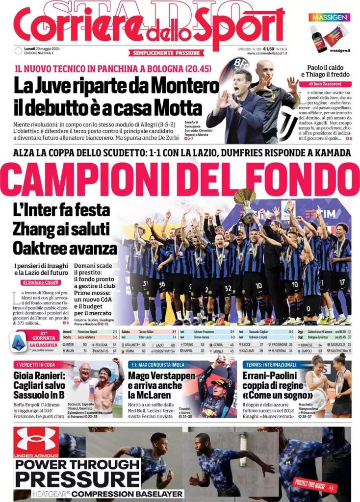 Rassegna stampa: prime pagine quotidiani sportivi - 20 maggio 2024 29 IMG 3059