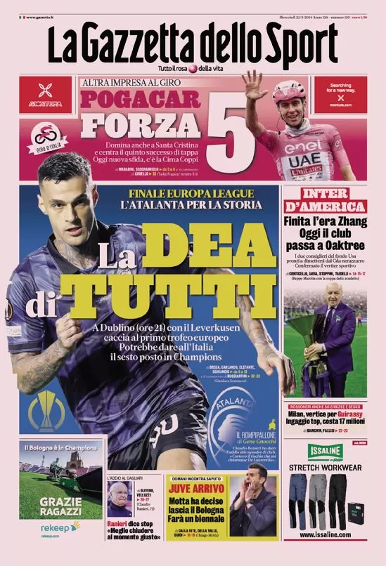 Rassegna stampa: prime pagine quotidiani sportivi - 22 maggio 2024 27 IMG 3139