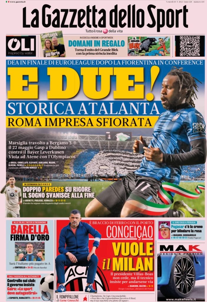 Rassegna stampa: prime pagine quotidiani sportivi - 10 maggio 2024 27 WhatsApp Image 2024 05 10 at 07.49.22