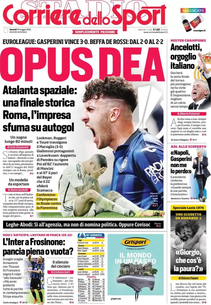 Rassegna stampa: prime pagine quotidiani sportivi - 10 maggio 2024 28 WhatsApp Image 2024 05 10 at 07.49.35