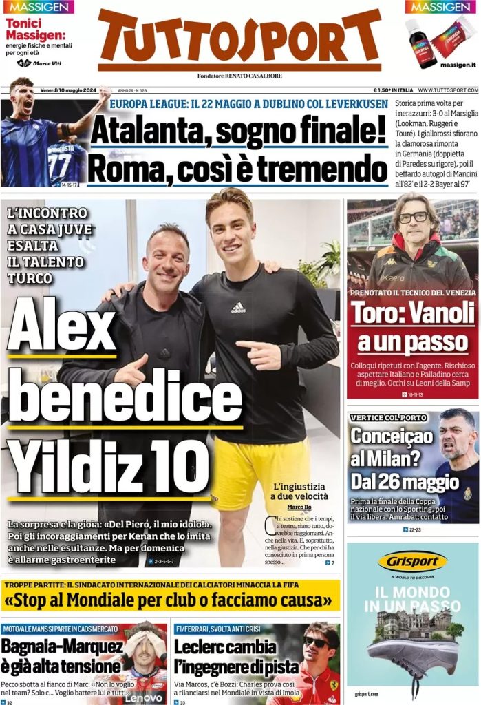 Rassegna stampa: prime pagine quotidiani sportivi - 10 maggio 2024 29 WhatsApp Image 2024 05 10 at 07.49.52