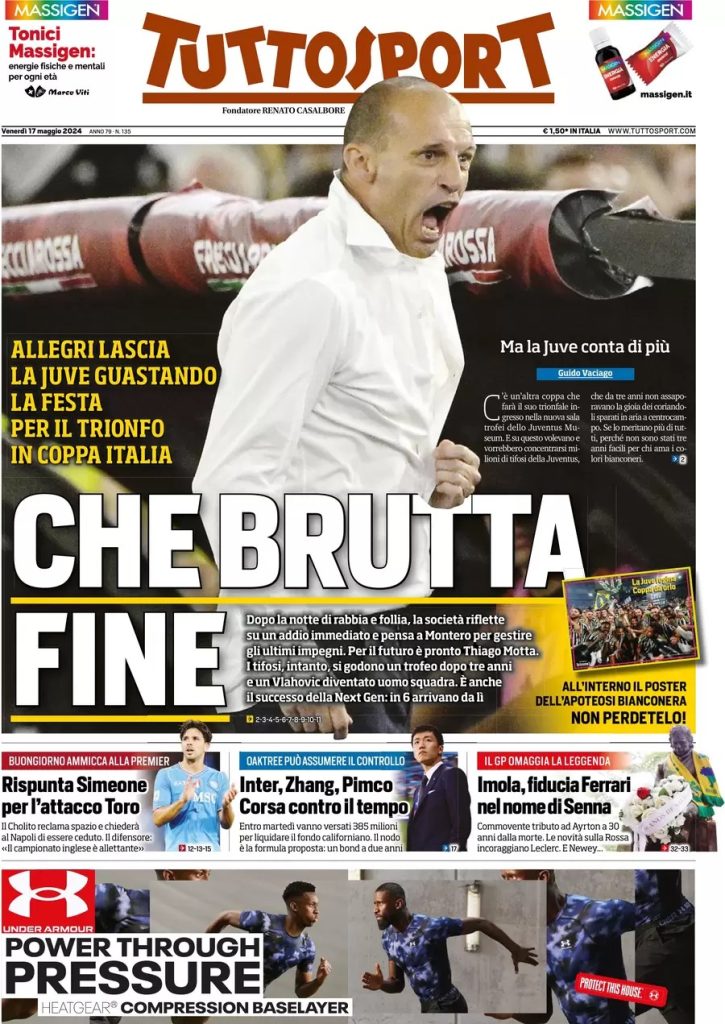 Rassegna stampa: prime pagine quotidiani sportivi - 17 maggio 2024 29 WhatsApp Image 2024 05 17 at 07.46.48