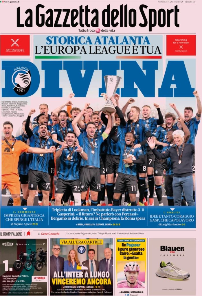 Rassegna stampa: prime pagine quotidiani sportivi - 23 maggio 2024 27 WhatsApp Image 2024 05 23 at 07.45.18