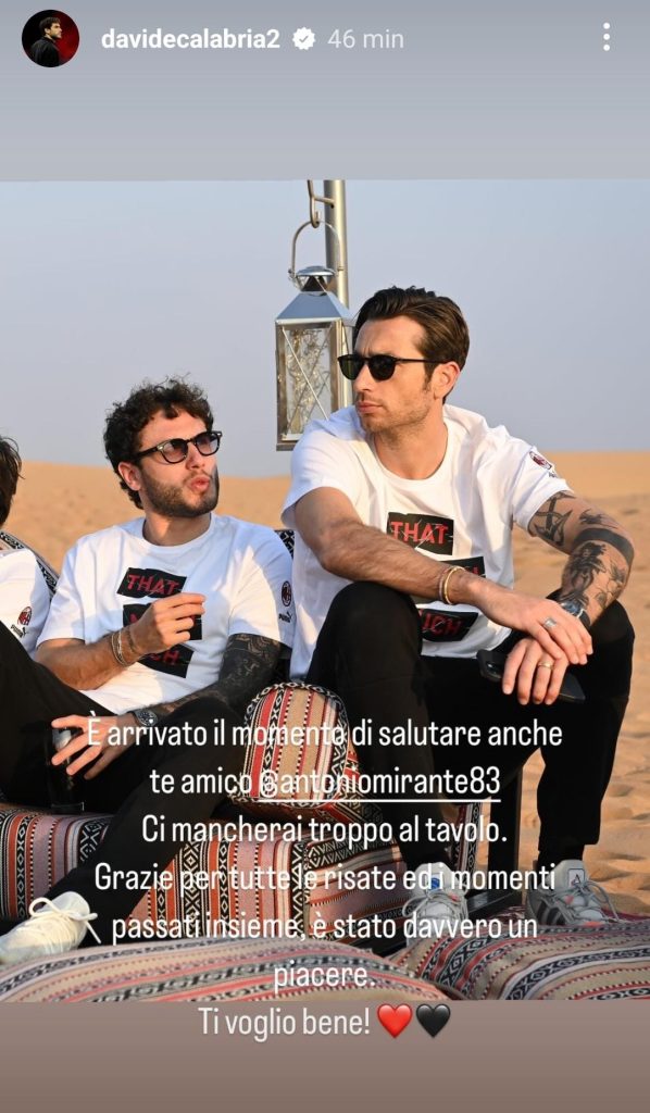 Calabria saluta Mirante e Caldara da vero capitano: i messaggi da brividi per i due compagni - FOTO 27 calabria mirante