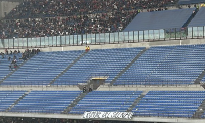 Contestazione Curva Sud Milan-Genoa