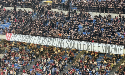 Striscione Milan Cagliari