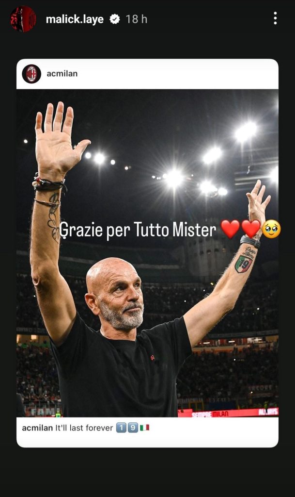 Thiaw saluta Pioli commosso: «Grazie per tutto mister» - FOTO 27 thiaw pioli