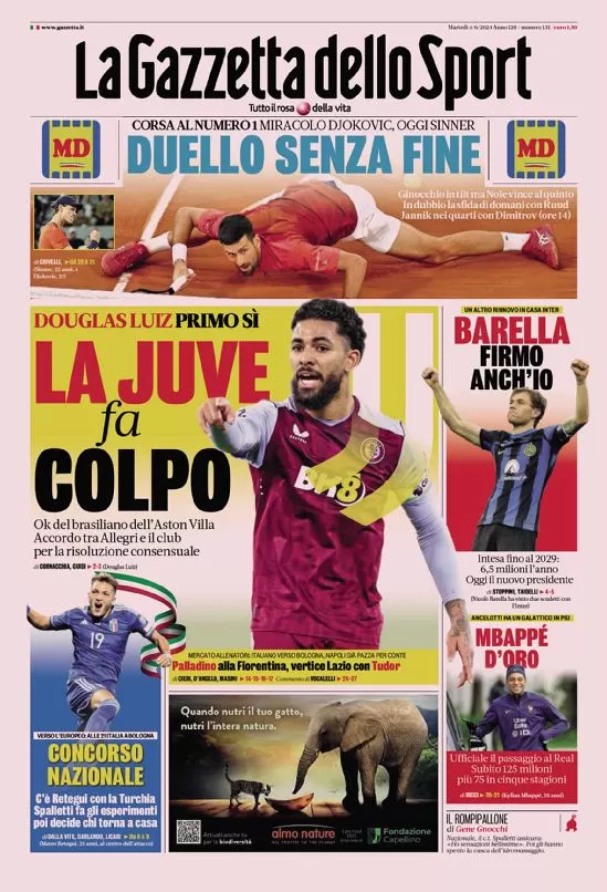 Rassegna stampa: prime pagine quotidiani sportivi - 4 giugno 2024 28 IMG 3521