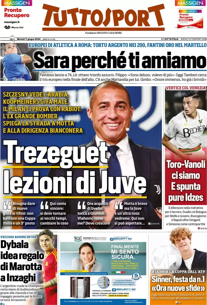 Rassegna stampa: prime pagine quotidiani sportivi - 11 giugno 2024 29 IMG 3708