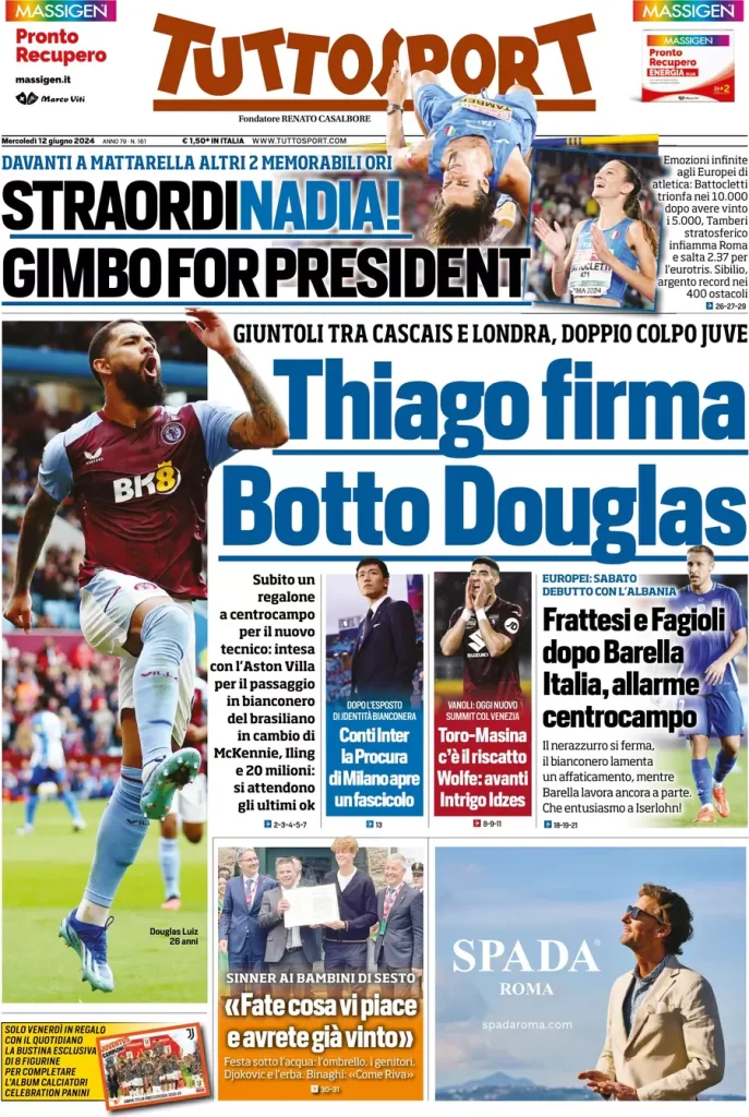 Rassegna stampa: prime pagine quotidiani sportivi - 12 giugno 2024 29 IMG 3751