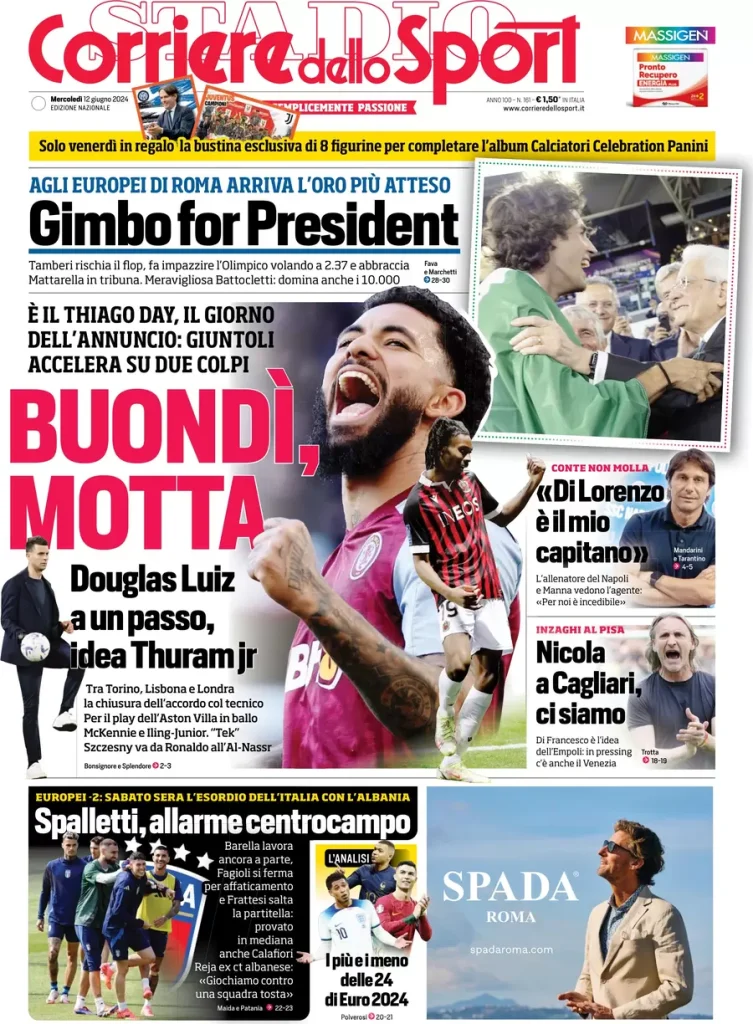 Rassegna stampa: prime pagine quotidiani sportivi - 12 giugno 2024 28 IMG 3752
