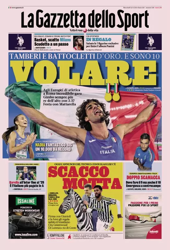 Rassegna stampa: prime pagine quotidiani sportivi - 12 giugno 2024 27 IMG 3753