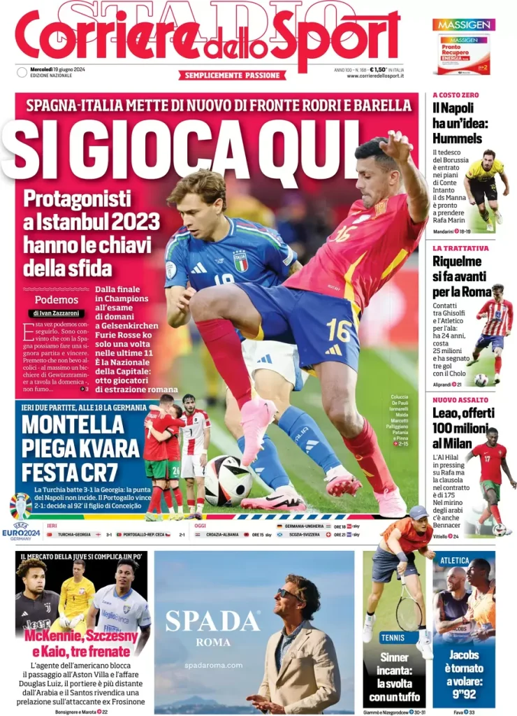Rassegna stampa: prime pagine quotidiani sportivi - 19 giugno 2024 28 IMG 4051
