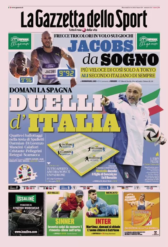 Rassegna stampa: prime pagine quotidiani sportivi - 19 giugno 2024 27 IMG 4052