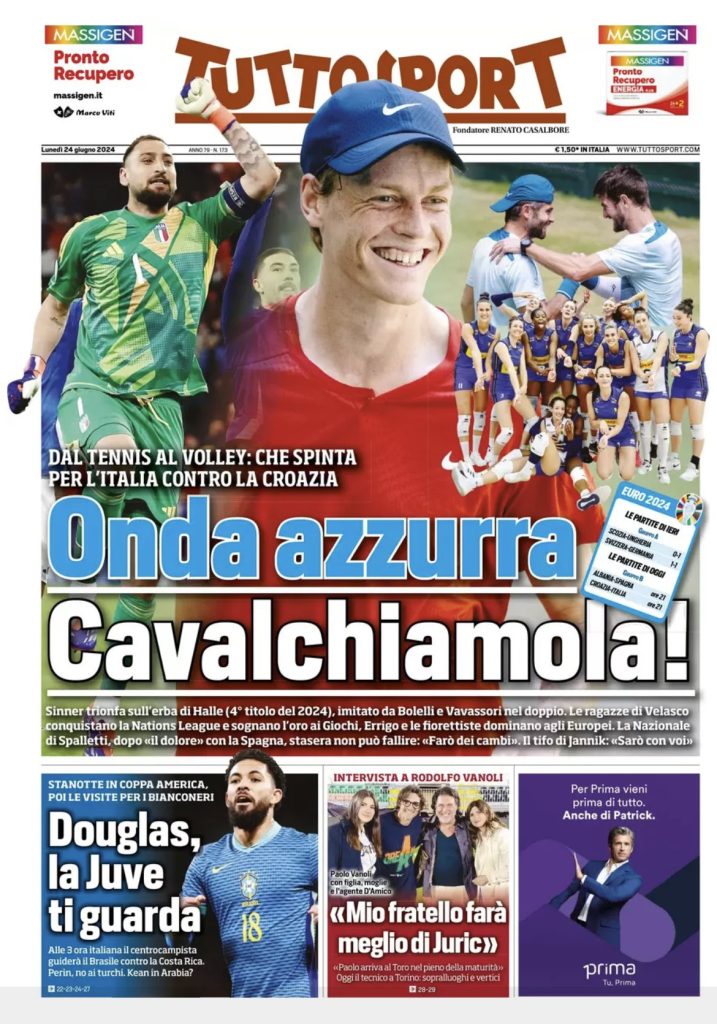 Rassegna stampa: prime pagine quotidiani sportivi - 24 giugno 2024 29 IMG 4211
