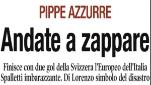 Italia eliminata dagli Europei, Libero ci va giù pesante: «Andate a zappare». La PRIMA PAGINA – FOTO